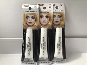 3 Tubes Face Paint White Cream Makeup SPIRIT Halloween Costume 1oz - Picture 1 of 3