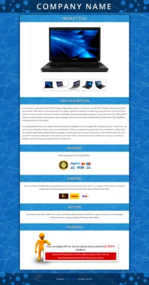 Mobile Responsive eBay Listing Template Auction Gallery Html Professional Design - Image 1 of 4