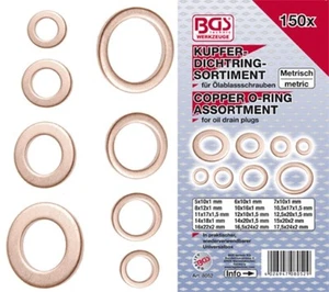 ASSORTIMENTO MADE IN GERMANY 150 RONDELLE IN RAME PER AUTO TAPPI OLIO E VARIE - Imagen 1 de 1