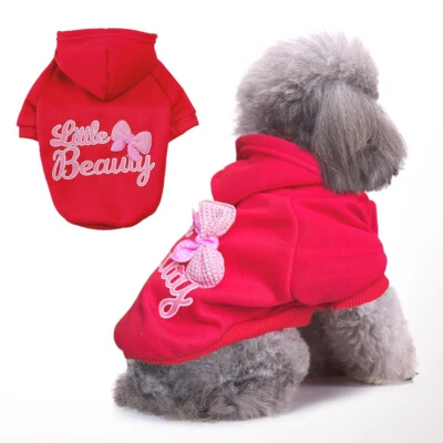 Moletons com capuz para cachorros pequenos roupas quentes casaco chihuahua, roupas para gatos - Imagem 1 de 4