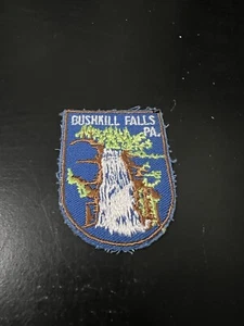 Vintage Pocono Mountains Waterfall BUSHKILL FALLS PA Park Patch - Picture 1 of 2