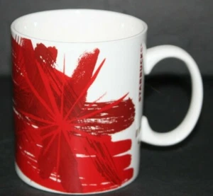 Starbucks Christmas 2014 Holiday Red White Gold Starburst Coffee Mug Tea Cup - Picture 1 of 12
