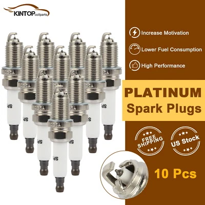 10x Double Platinum Spark Plugs For Audi S6 2007-2011 For Audi S8 2007-2009 5.2L - Image 1 of 4
