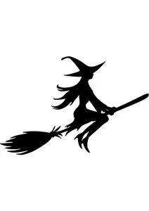 Autoaufkleber Sticker Hexe Aufkleber 9X9 cm - Bild 1 von 10
