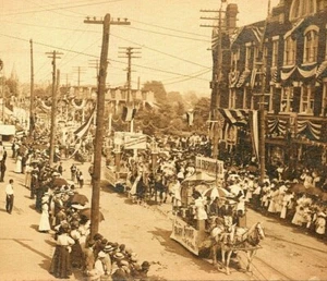 RPPC Old Home Week Parade Punxsutawney Pennsylvania PA 1909 - Bild 1 von 3