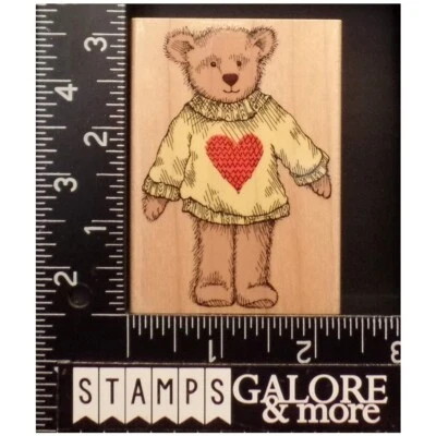 SUÉTER CORAZÓN OSO DE PELUCHE TUCKER SELLOS DE GOMA HERO ARTS G909 #2689 Foto 1 de 2