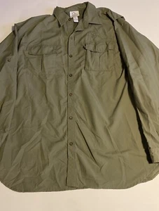 Camisa Ducks Unlimited Hombre 3XL Verde Rendimiento Ventilada Abotonada Manga con Pestaña Enrollable - Imagen 1 de 5