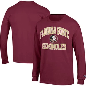 Men's Champion Garnet Florida State Seminoles High Motor Long Sleeve T-Shirt - Picture 1 of 3