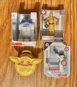 Zuru Mini Brands Lot of 4 Star Wars R2-D2 Princess Leia & Golden C-3PO & Grogu - Picture 1 of 3