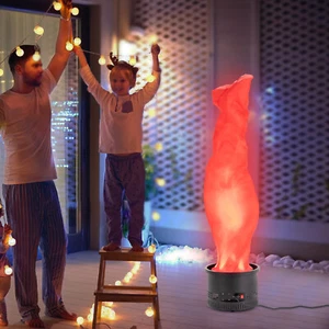 10 LED Flame Fire Light Machine Stage Atmosphere Effect Party Fake Fire Flame - Picture 1 of 20