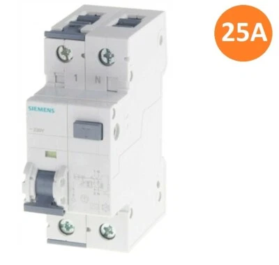SIEMENS MAGNETOTERMICO DIFFERENZIALE 1P+N 25A 4,5KA 30MA 5SU13531KK25
