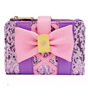 Cartera Disney Tangled Loungefly Princesa Rapunzel Colección Lentejuelas NUEVA Foto 1 de 4