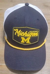 Gorra ajustable Michigan Wolverines New Era cuerda azul marino camionero 9Seventy NCAA  - Imagen 1 de 5