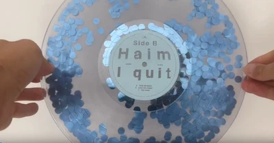 HAIM I Quit Glitter Filled Vinyl Dbl LP Limited Edition Transparent Glitter Rare - Image 1 of 4