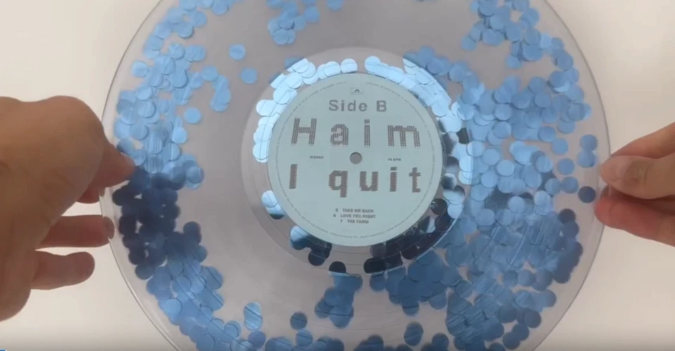 HAIM I Quit Glitter Filled Vinyl Dbl LP Limited Edition Transparent Glitter Rare - Image 1 of 4