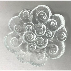 Royal Copenhagen Sea Snail Crystal Bowl Per Lütken Nautilus Shell Art Glass - Picture 1 of 5