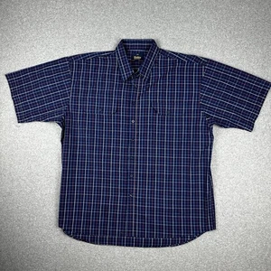 Camisa Bisley Informal Para Hombre Manga Corta Cuadros Talla 2XL Azul 2 Bolsillos en el Pecho - Imagen 1 de 6
