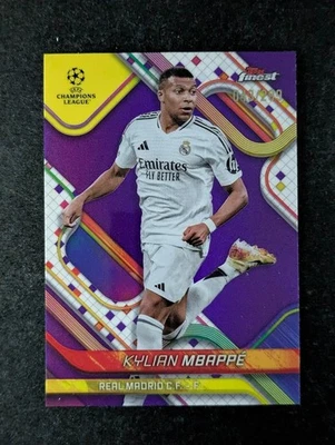 2024-25 Topps Finest UEFA KYLIAN MBAPPE 43/299 Purple Refractor SP #9 - Image 1 of 3
