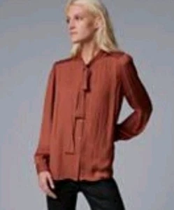 Simply Vera Vera Wang Satin Bindebluse Damen Gr. M - Karriere Abend - Bild 1 von 7