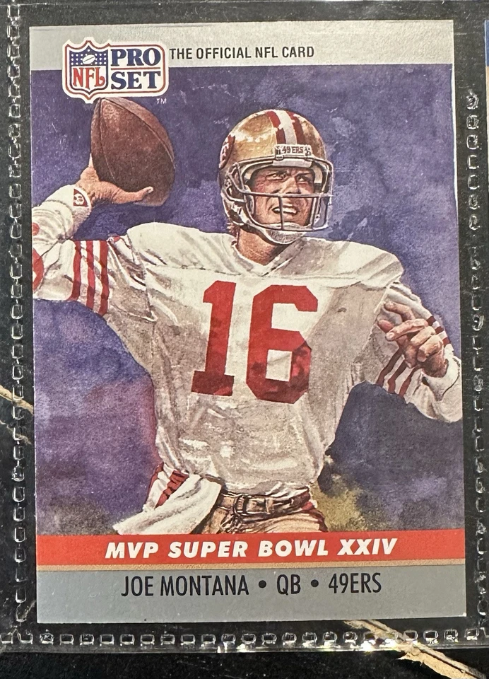 1990 Pro Set Super Bowl MVP's #24 Joe Montana 49ers Card - MINT RARE Condition - Image 1 of 2