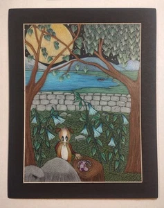 Suzette Haden Elgin, Original Art - Colored Pencil On Black Paper 🎨 - Picture 1 of 1