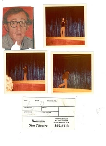 3x Vintage Woody Allen Director Actor Photographs FROM A STAGE SHOW IN 1973 - Picture 1 of 2