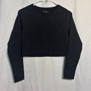 Offline by Aerie schwarzes Langarm Crop Kompressionsshirt Damen Gr. M - Bild 1 von 3