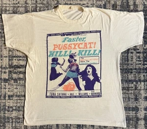 Vintage 80s Faster, Pussycat! Kill! Kill! T Shirt XL Go-Go Dancers Movie Punk - Picture 1 of 5