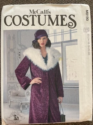 New  Sewing Pattern McCall’s M8190 Size 14-22 Costume~Coat~Hat - Image 1 of 3