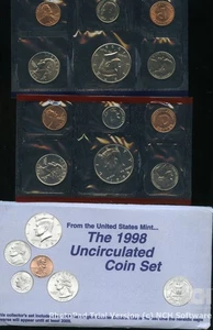 US Mint 1998 Uncirculated Coin Set Denver & Philadelphia OGP & COA - Picture 1 of 2