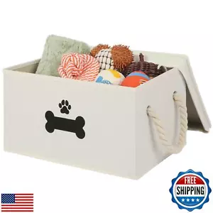 GreenPetopia Dog Toy Basket with Lid, Dog Basket for Toys, Dog Toy Box with C - Picture 1 of 5