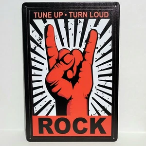 Rock Rustic Vintage Metal Tin Signs Man Cave Garage - Picture 1 of 1