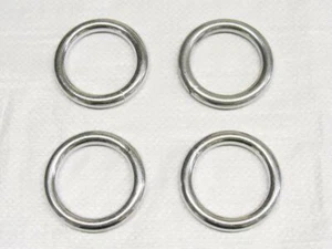 X4 5MM x 25MM Zinc Plated Round Rings - O Welded Steel Webbing Rope Chain - Picture 1 of 2