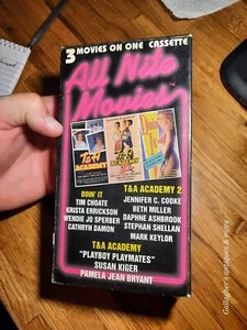 Very rare 80s T&A Academy 1 & 2 & Doin' It 3 movies on one cassette VHS All Nite - Picture 1 of 16