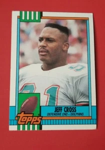 1990 Topps Football Card #317 Jeff Cross - Miami Dolphins - Picture 1 of 2