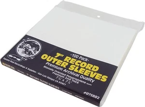 (100) 7" 45rpm Record OUTER SLEEVES Covers High Clarity Slips ARCHIVAL 2mil BOPP - Imagen 1 de 5