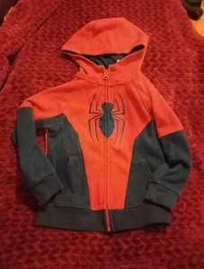Marvel Spider-Man Youth Full Zip Hoodie Cotton Blend 4T - Picture 1 of 3