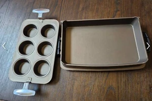 George Foreman EVOLVE Grill System Bake Dish & Muffin Pan Non Stick Plates - Picture 1 of 10