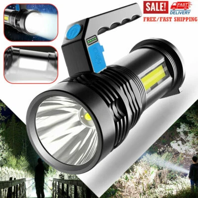 Super Bright 22000000LM LED Flashlight High Powered Torch USB Rechargeable Lamp - Image 1 of 4