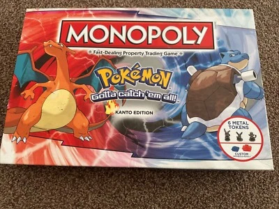 Hasbro Pokemon Monopoly Kanto Edition Board Game - Incomplete - Image 1 of 4