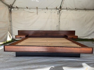 vintage,Danish modern,rosewood platform bed,rare king size,excellent condition - Image 1 of 4