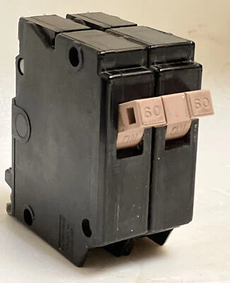 Cutler Hammer CH260 60 Amp 2P Circuit Breaker CH HALF 1/2 NOTCH Metal Foot - Image 1 of 4