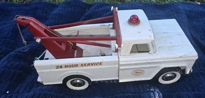 Vintage Original Structo 24 Hour Service Wrecker Pressed Steel Toy Tow Truck - Image 1 of 4