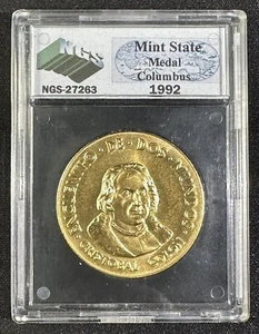 1992 Columbus Tour of the Caravels 500th Anniversary Medal NuGrade (NGS) Bronze - Bild 1 von 4