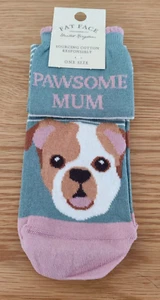 BNWT FAT FACE Ladies 'Pawsome Mum' Dog Socks One Size UK 4-7 - Picture 1 of 4