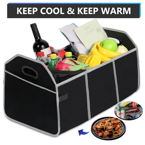 Car Boot Organiser Partition Collapsible Storage Box Trunk Bag Multipurpose Tool - Picture 1 of 8