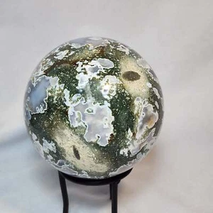 4" Moss Agate Sphere - Picture 1 of 5