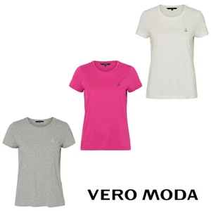 Damen Rundhals T-Shirt VERO MODA Vwharbour Francis Kurzärmeliges UKS-XL - Bild 1 von 4