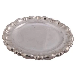 German .840 Silver Hand-Hammered Repousse Platter, Augsburg, 19th Century - Picture 1 of 10