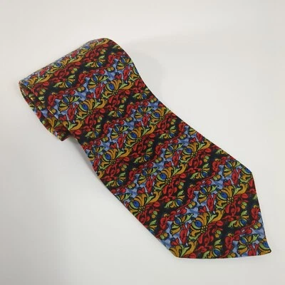 Corbata eléctrica para cuello corbata floral de seda funky 58" de largo 4" de ancho Foto 1 de 4
